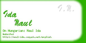 ida maul business card
